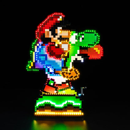 Light Kit For LEGO Super Mario World Mario and Yoshi 71438 - 71438-Super-Mario-World-Mario-and-Yoshi-Super-Mario-World-Mario-and-Yoshi-3-on