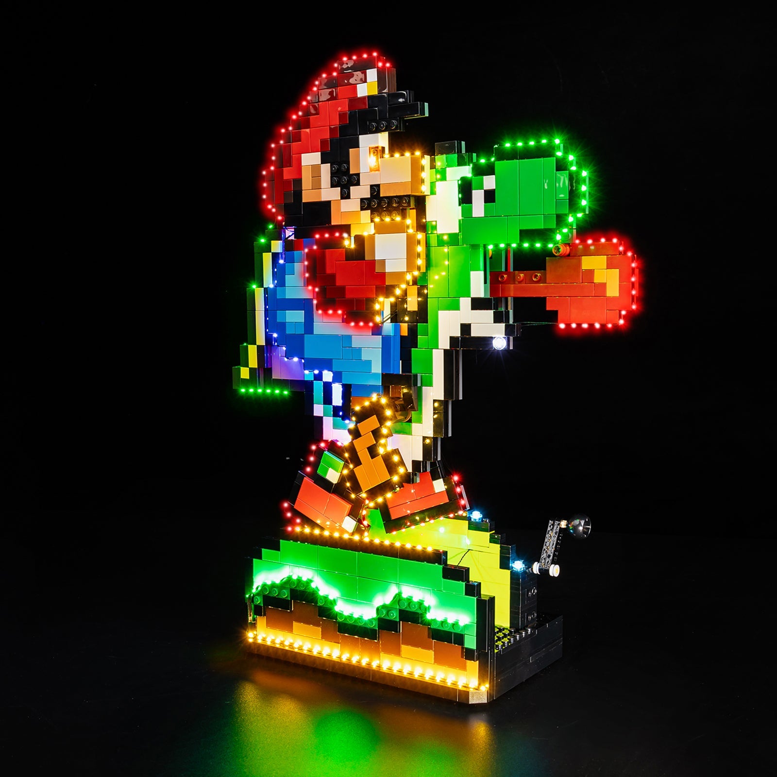 Light Kit For LEGO Super Mario World Mario and Yoshi 71438 - 71438-Super-Mario-World-Mario-and-Yoshi-Super-Mario-World-Mario-and-Yoshi-4-on