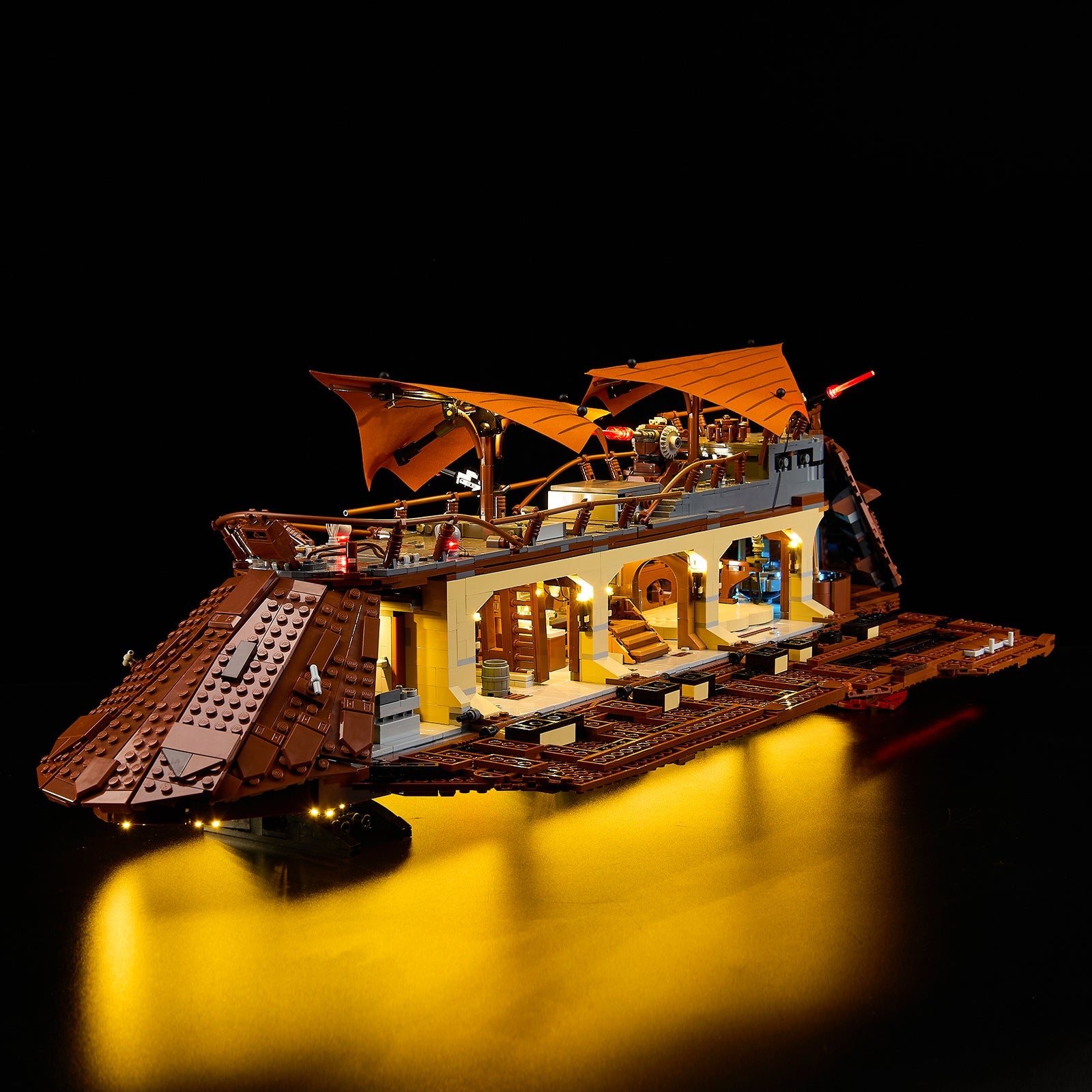 Light Kit For LEGO Jabba Sail Barge 75397 - 75397-Jabba-Sail-Barge-Jabba-Sail-Barge-Jabba-Sail-Barge-1-on (lights on)