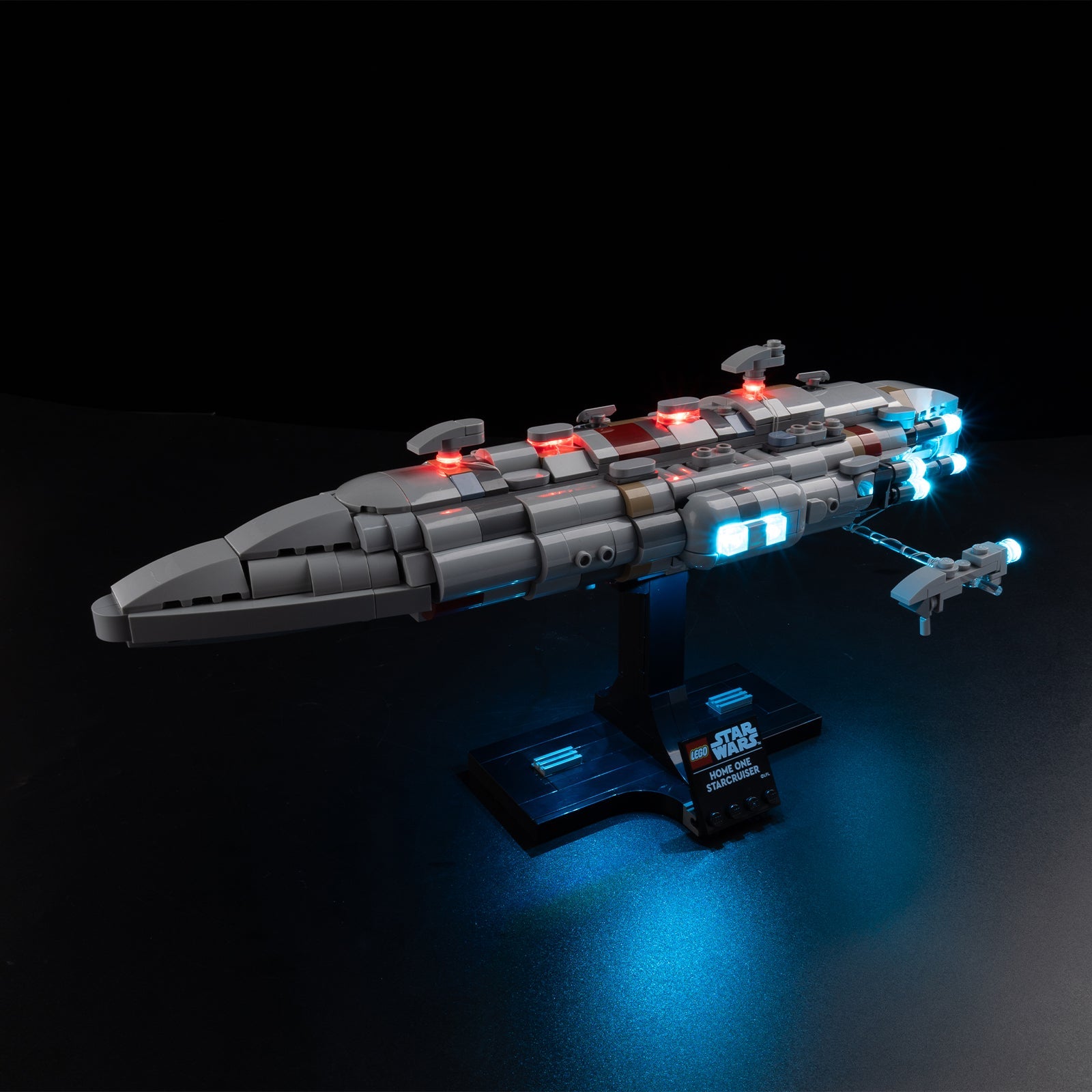 Light Kit For LEGO Home One Mon Calamari Star Cruiser 75405 - 75405-Home-One-Mon-Calamari-Star-Cruiser-Home-One-Mon-Calamari-Star-Cruiser-Home-One-Mon-Calamari-Star-Cruiser-1-on (lights on)