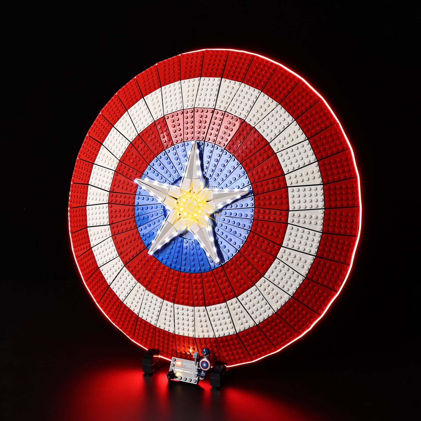 Light Kit For LEGO Captain America Shield 76262 - 76262-Captain-America-Shield-2-on