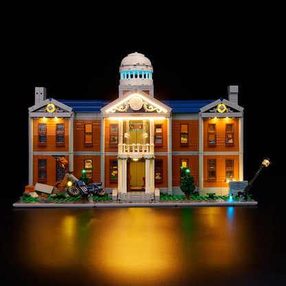 Light Kit For LEGO X-Men The X-Mansion 76294 - 76294-X-Men-X-Mansion-1-on (lights on)