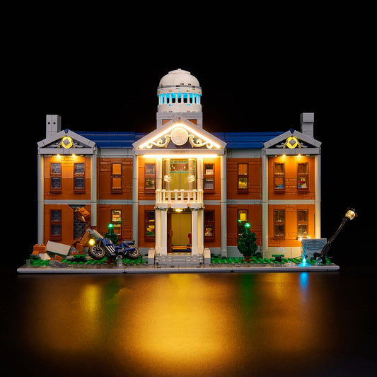 Light Kit For LEGO X-Men The X-Mansion 76294 - 76294-X-Men-X-Mansion-1-on (lights on)