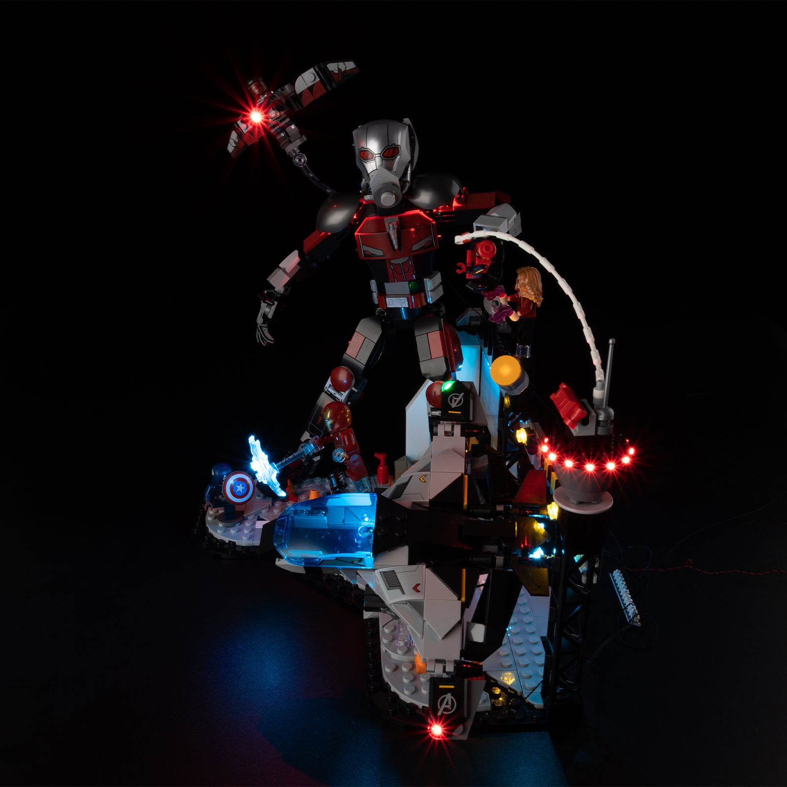 Captain America: Civil War Action Battle 76314 - alternate angle, lights on