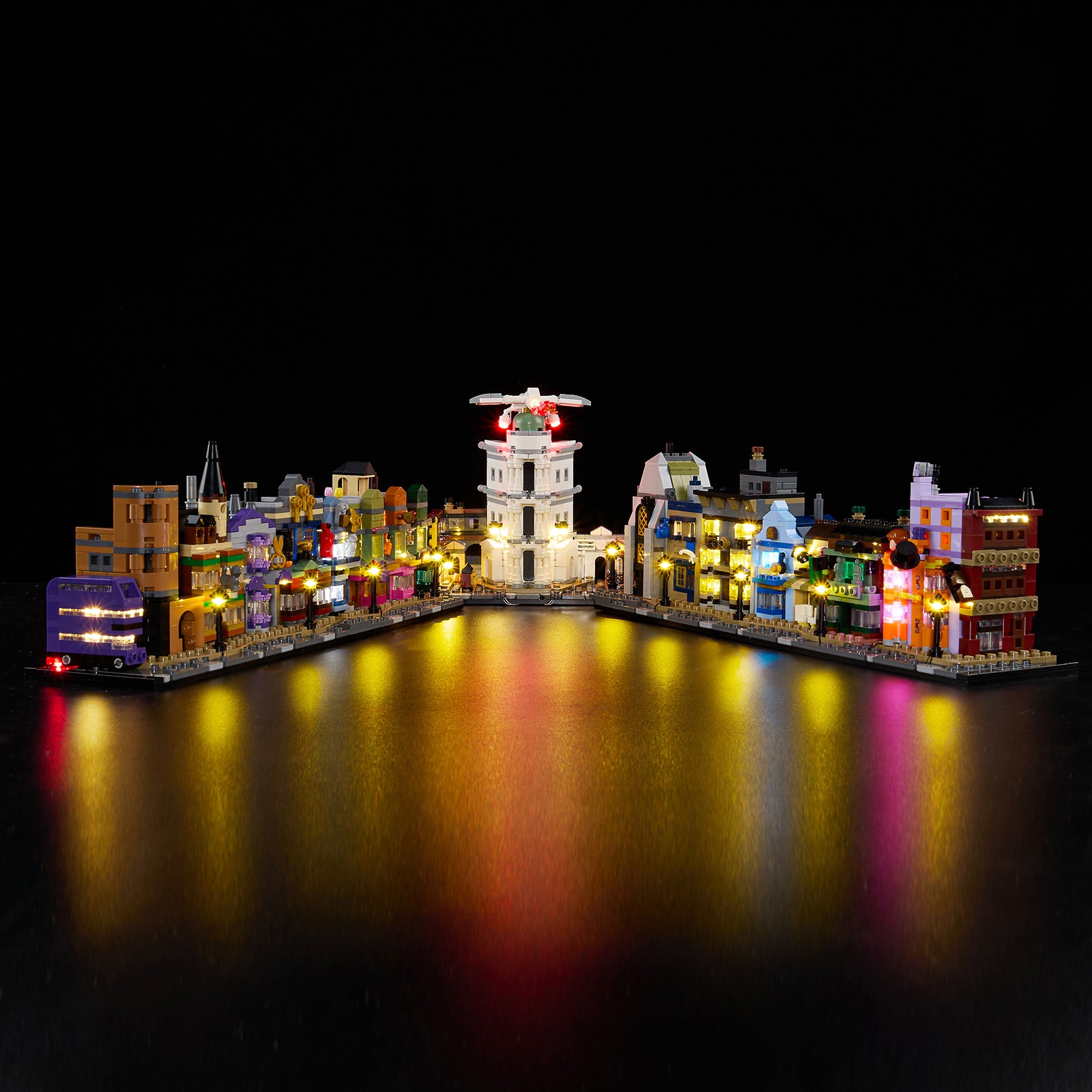 Diagon Alley: Wizarding Shops 76444 - alternate angle, lights on