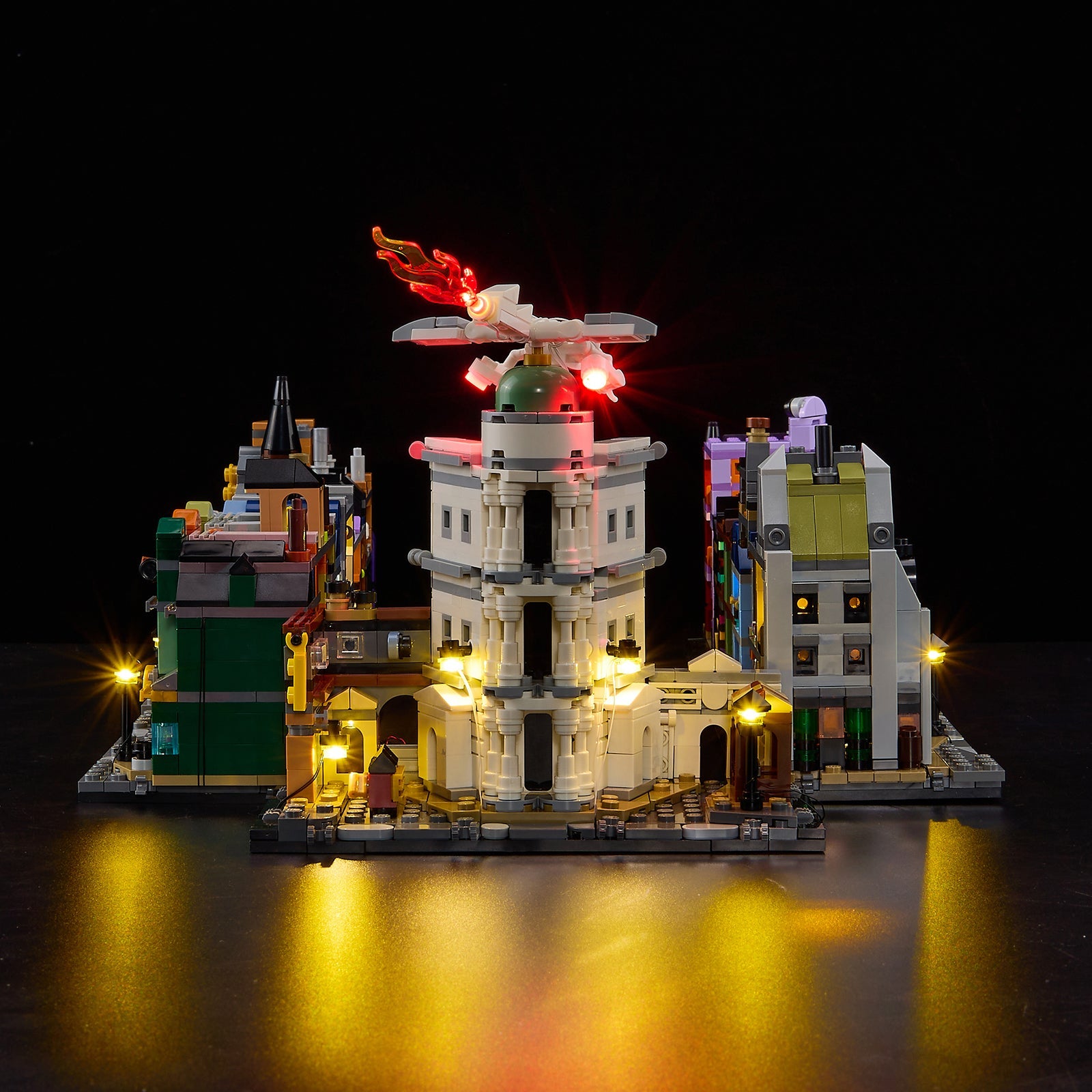 Light Kit For LEGO Diagon Alley: Wizarding Shops 76444 - 76444-Diagon Alley Wizarding Shops-7-on