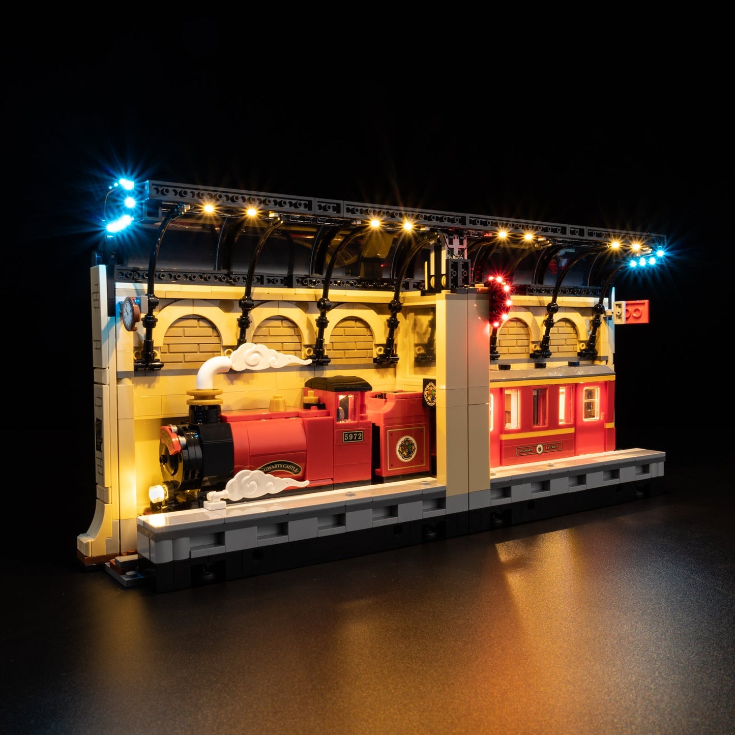 Light Kit For LEGO Book Nook Hogwarts Express 76450 - 76450-Book-Nook-Hogwarts-Express-Book-Nook-Hogwarts-Express-Book-Nook-Hogwarts-Express-Book-Nook-Hogwarts-Express-Book-Nook-Hogwarts-Express-Book-Nook-Hogwarts-Express-Book-Nook-Hogwarts-Express-1-on (lights on)