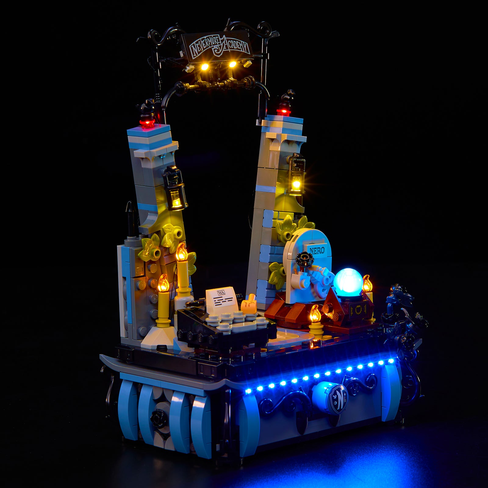 Wednesday Addams Figure 76780 - second side angle, illuminated