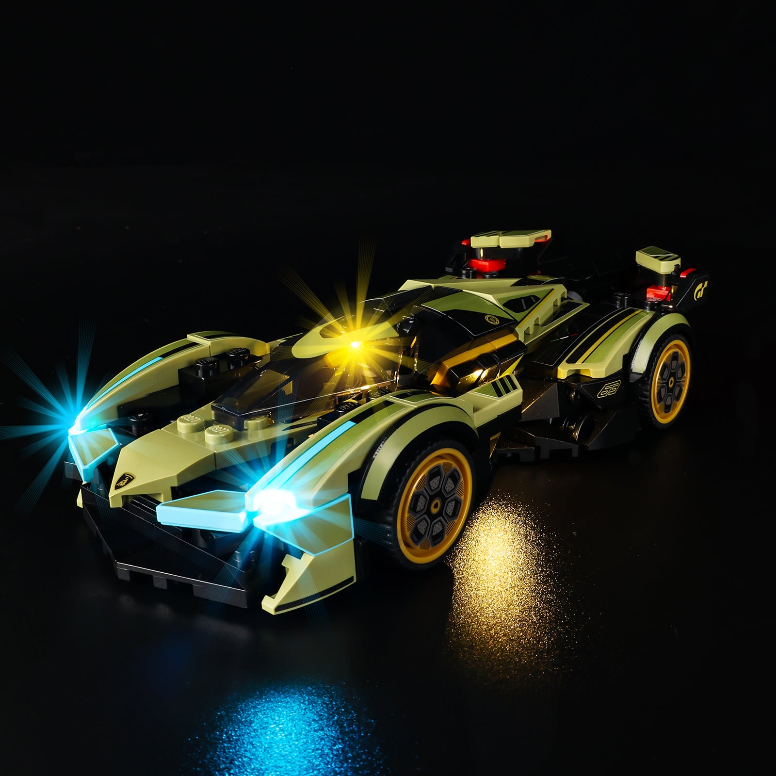 Speed Champions Lamborghini 76923 - lit with full glow, hero view