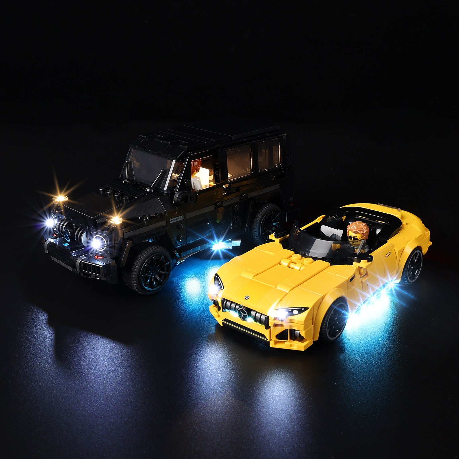 Light Kit For LEGO Mercedes-AMG G 63 and Mercedes-AMG SL 63 76924 - 76924-Mercedes-AMG-G-63-and-Mercedes-AMG-SL-63-Mercedes-AMG-G-63-and-Mercedes-AMG-SL-63-Mercedes-AMG-G-63-and-Mercedes-AMG-SL-63-Mercedes-AMG-G-63-and-Mercedes-AMG-SL-63-Mercedes-AMG-G-63-and-Mercedes-AMG-SL-63-1-on (lights on)
