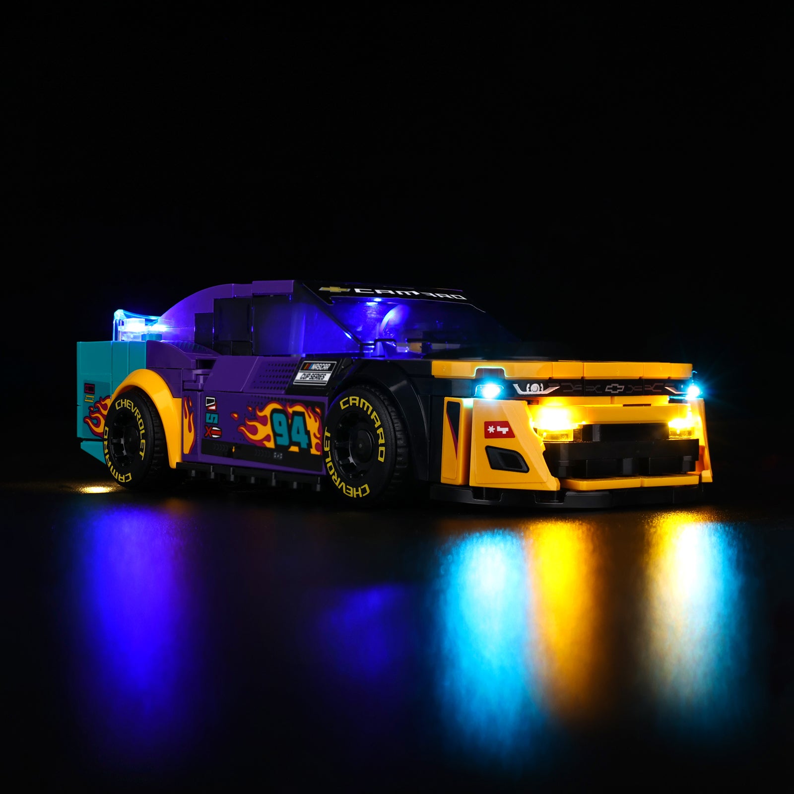 NASCAR Next Gen Chevrolet Camaro ZL1 76935 - alternate angle, lights on