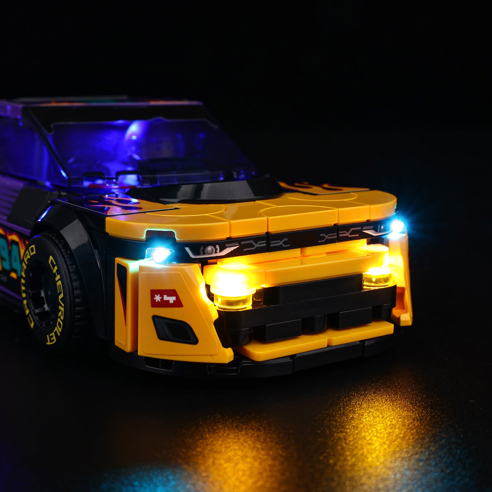 NASCAR Next Gen Chevrolet Camaro ZL1 76935 - close-up of headlight and front detail