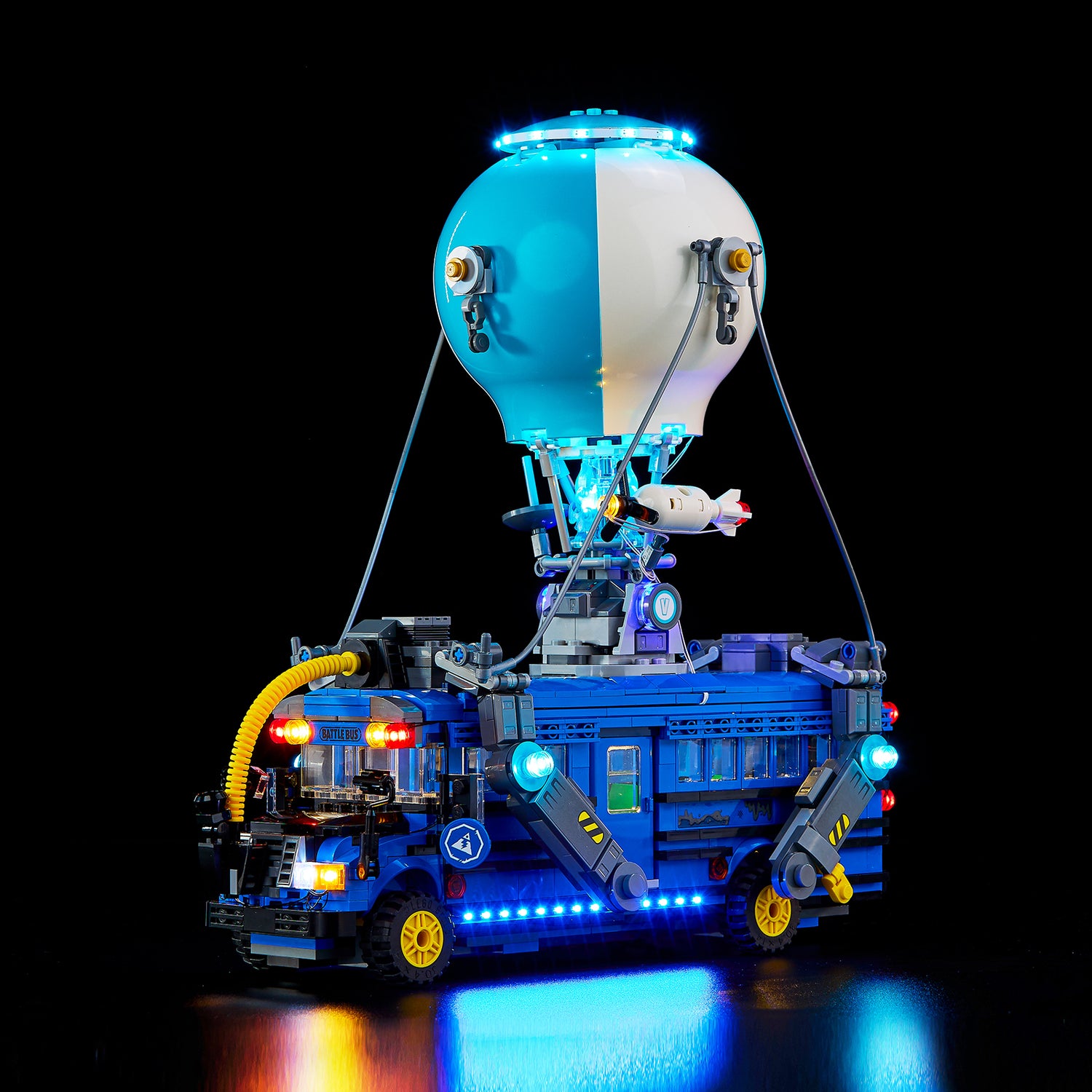 Battle Bus 77073 - lit with full glow, hero view
