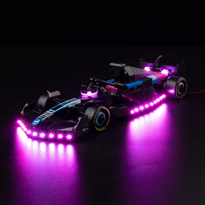 Light Kit For LEGO BWT Alpine F1 Team A524 77248 - 77248-Williams-Racing-F1-Car-Williams-Racing-F1-Car-Williams-Racing-F1-Car-Williams-Racing-F1-Car-Williams-Racing-F1-Car-Williams-Racing-F1-Car-Williams-Racing-F1-Car-1-on (lights on)