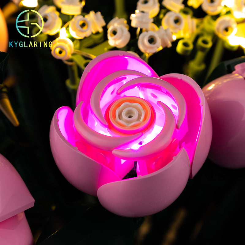 LED Light Kit for Bouquet of Pink Roses 10374