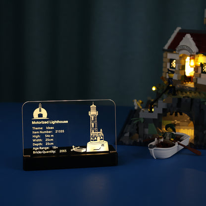 LED Acrylic Nameplate Nameplate for Motorized Lighthouse #21335