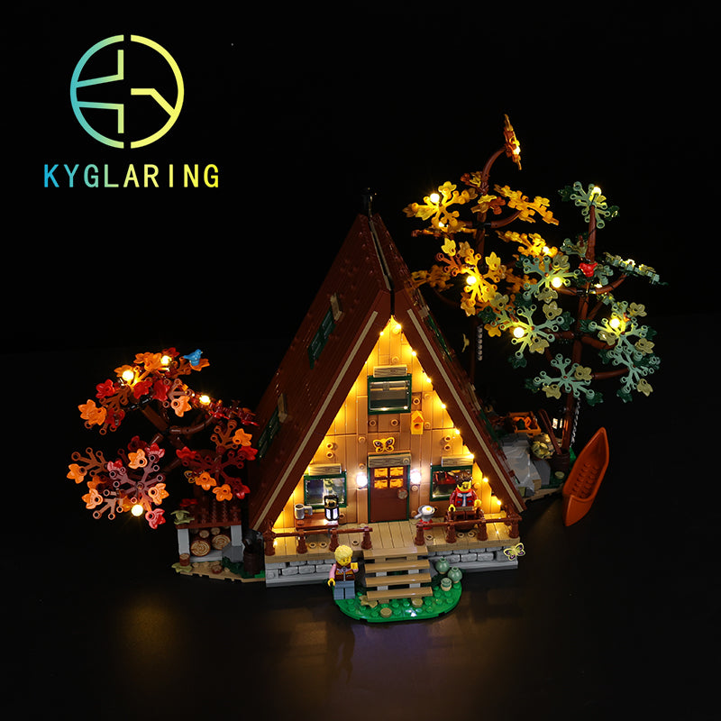 A-Frame Cabin-Lighting Makes It More Beautiful