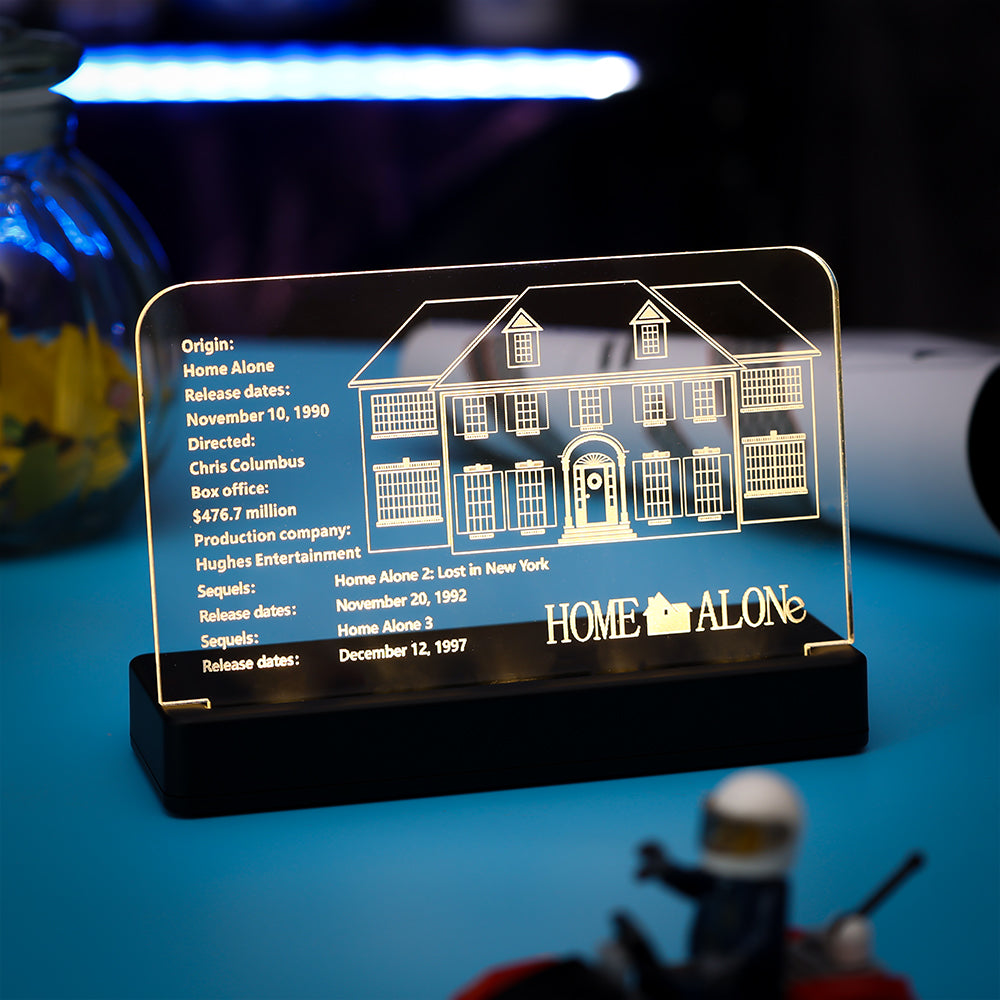 LED Light Acrylic Nameplate for LEGO Ideas Home Alone #21330