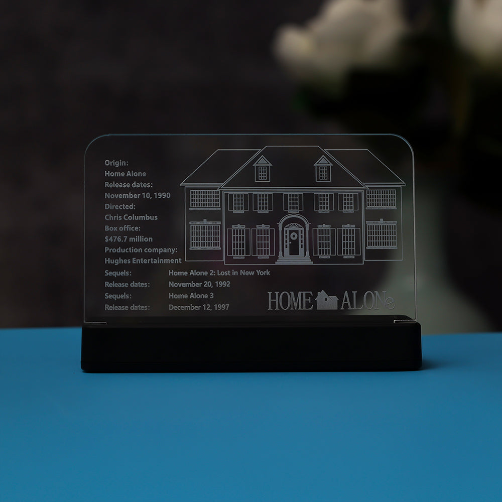 LED Light Acrylic Nameplate for LEGO Ideas Home Alone #21330