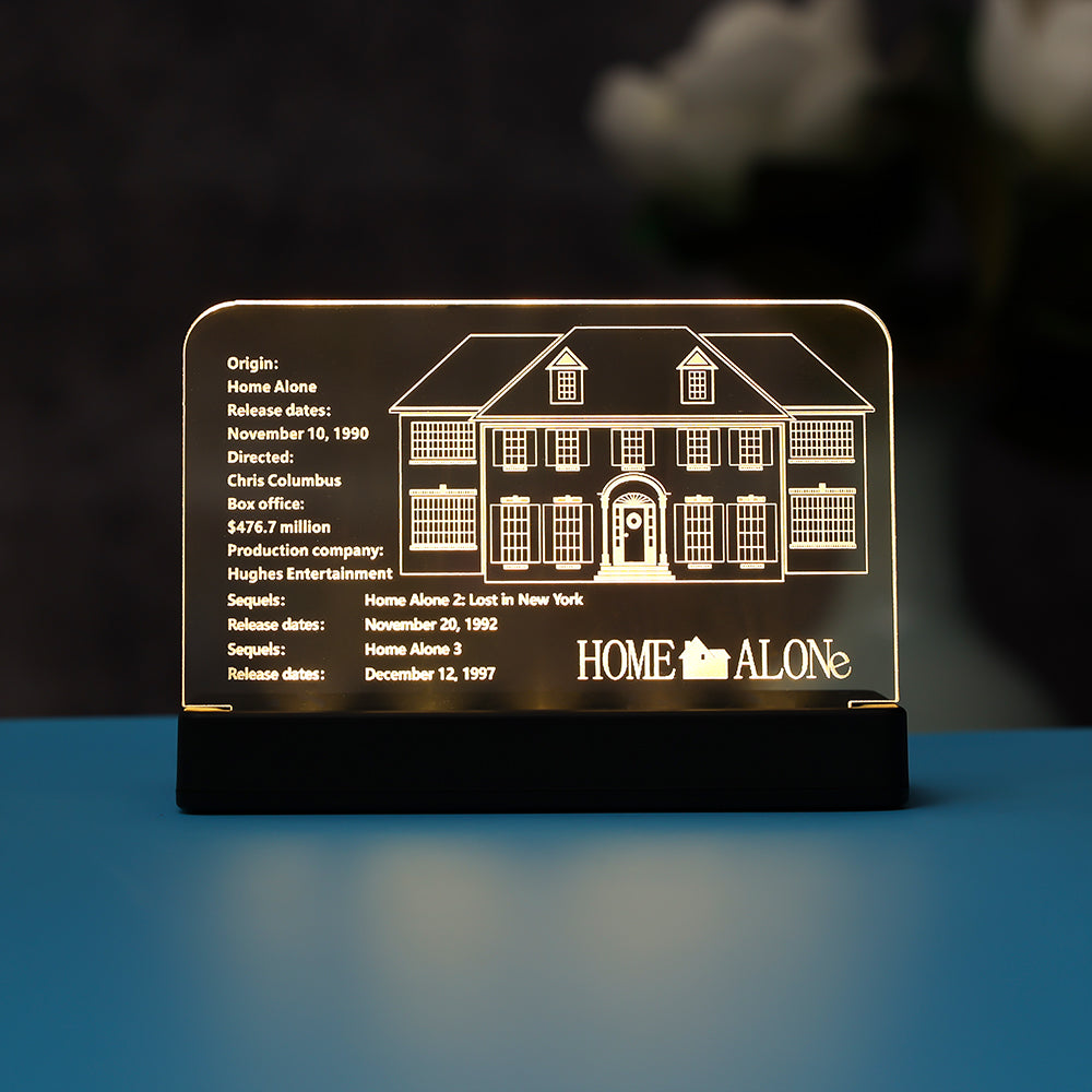 LED Light Acrylic Nameplate for LEGO Ideas Home Alone #21330