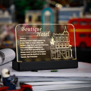 LED Light Acrylic Nameplate for Boutique Hotel