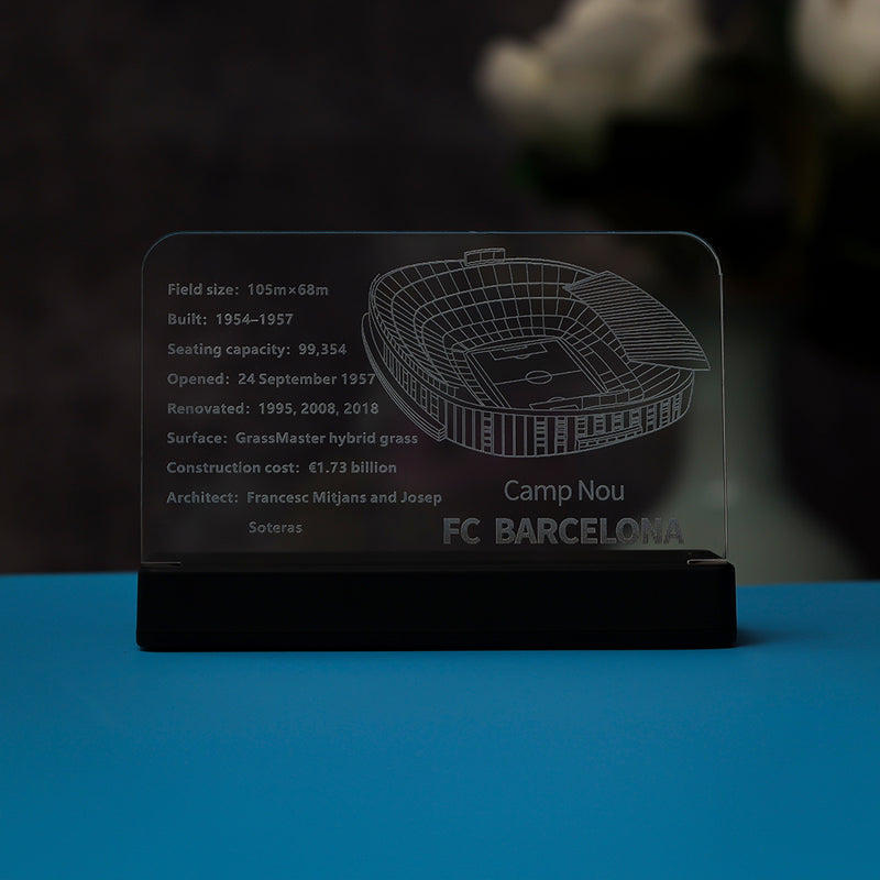 LED Light Acrylic Nameplate for Camp Nou – FC Barcelona