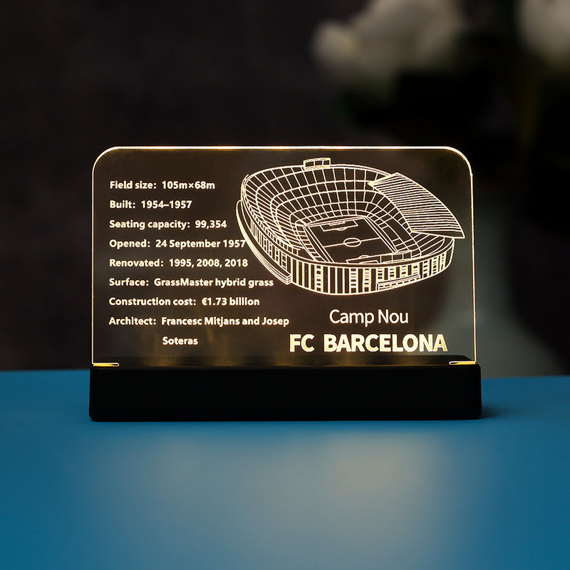 LED Light Acrylic Nameplate for Camp Nou – FC Barcelona