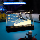 LED Light Acrylic Nameplate for LEGO® Titanic