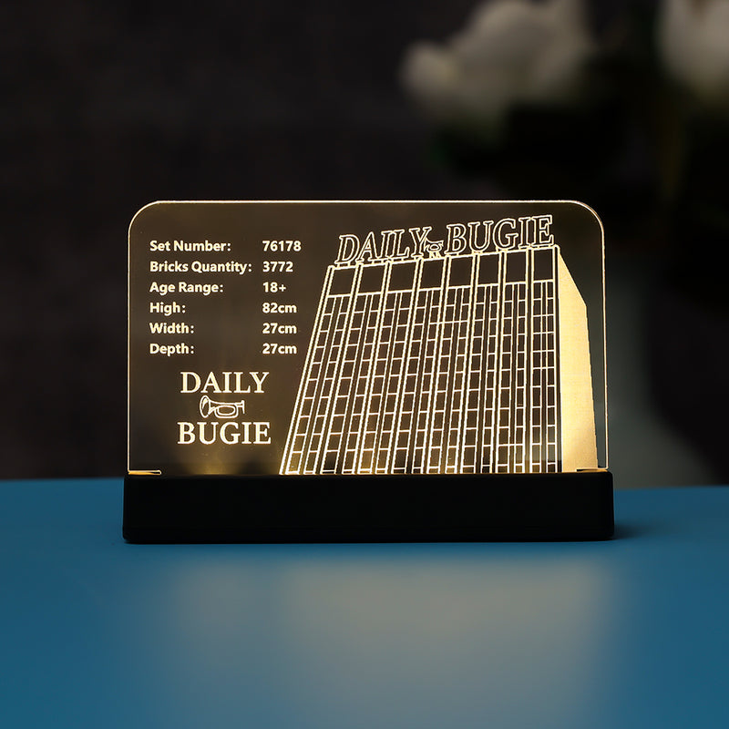 LED Light Acrylic Nameplate for Daily Bugle
