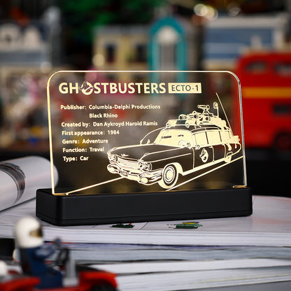 LED Light Acrylic Nameplate for Ghostbusters™ ECTO-1 #10274
