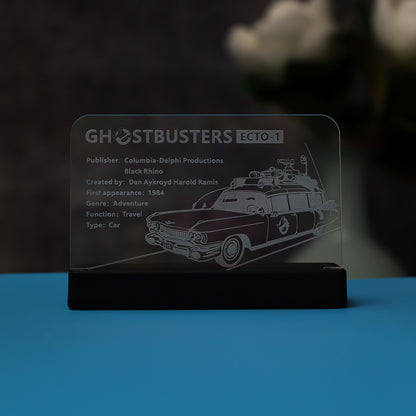 LED Light Acrylic Nameplate for Ghostbusters™ ECTO-1 #10274