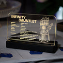 LED Light Acrylic Nameplate for Infinity Gauntlet