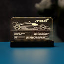 LED Light Acrylic Nameplate for McLaren Formula 1™ Race Car