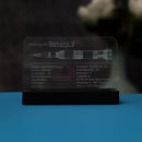 LED Light Acrylic Nameplate for NASA Apollo Saturn V