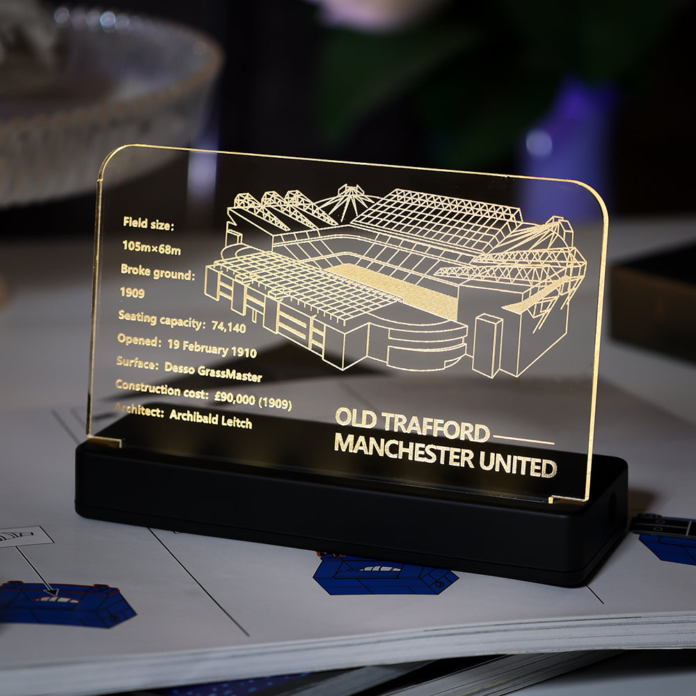 LED Light Acrylic Nameplate for Old Trafford - Manchester United #10272