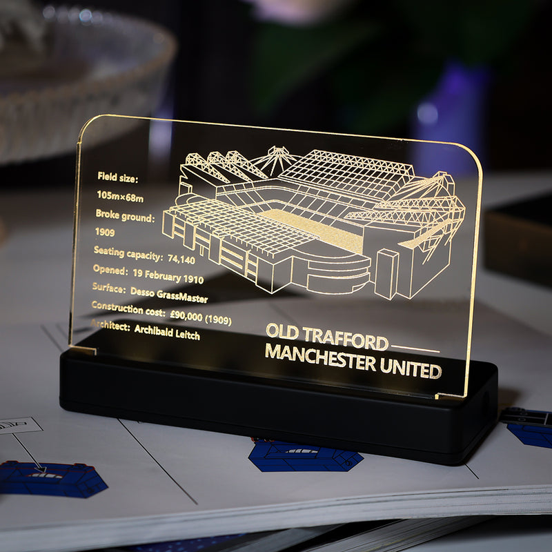 LED Light Acrylic Nameplate for Old Trafford - Manchester United