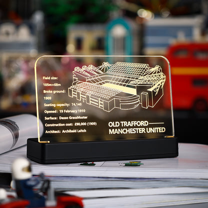 LED Light Acrylic Nameplate for Old Trafford - Manchester United #10272