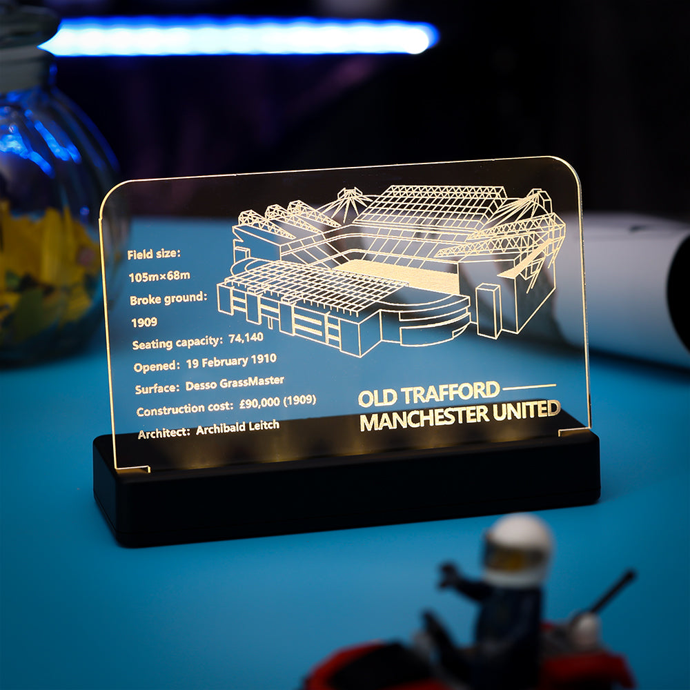 LED Light Acrylic Nameplate for Old Trafford - Manchester United #10272