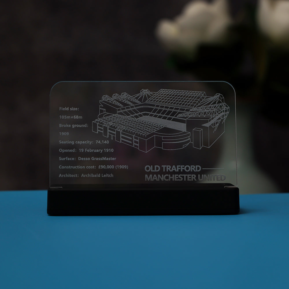LED Light Acrylic Nameplate for Old Trafford - Manchester United #10272