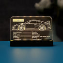 LED Light Acrylic Nameplate for Porsche 911 GT3 RS