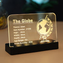 LED Acrylic Nameplate Nameplate for The Globe