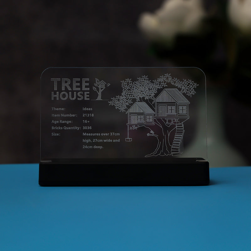LED Light Acrylic Nameplate for Tree House