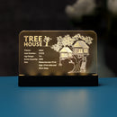 LED Light Acrylic Nameplate for Tree House